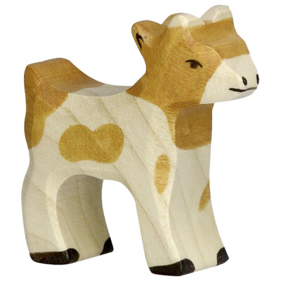 Holzfigur "Zicklein - kleine Ziege", Holztiger Holzfiguren, handbemalt