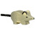 Holzfigur "graue Maus", Holztiger Holzfiguren, handbemalt