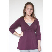 Still-Tunika, aubergine, 95% Baumwolle (kbA), 5% Elasthan L