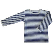 Wendeshirt "marineblau/beige-melange-gestreift", Baumwolle (kbA)