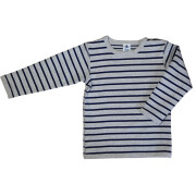 Wendeshirt "marineblau/beige-melange-gestreift", Baumwolle (kbA) 104