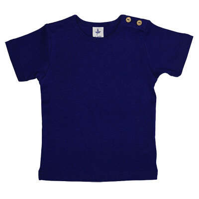 T-Shirt "dunkelblau", 100% Baumwolle (kbA) 74/80