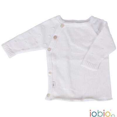 Strickwickelpulli "iobio-Schlüttli wollweiß", 100% Baumwolle(kbA) 74/80