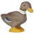 Holzfigur "Ente stehend", Holztiger Holzfiguren, handbemalt