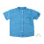 leichtes Shirt "Muslin blau - vorne durchgeknöpft", leichte Qualität, 100% Baumwolle (kbA = Biobaumwolle)
