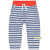 Hose "ultramarine/natur-gestreift - cayennerot abgesetzt", 100% Baumwolle (kbA), ultramarine/natur geringelt 74/80