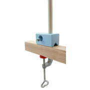 Mobile-Halter "mit hellblau" aus Holz, natur +...