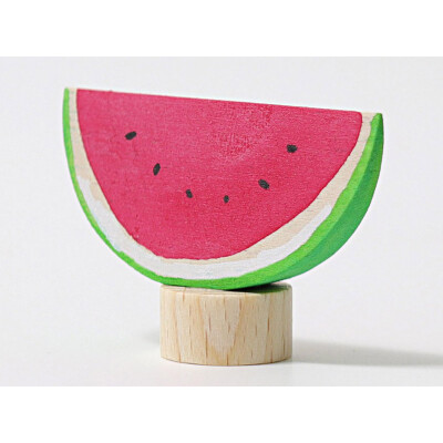 Geburtstagsstecker "Wassermelone",  Grimms, Holz, Steckfigur für Geburtstagskranz
