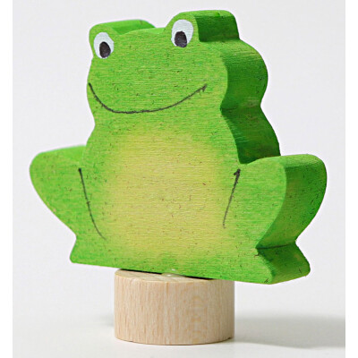 Geburtstagsstecker "Frosch",  Grimms, Holz, Steckfigur für Geburtstagskranz