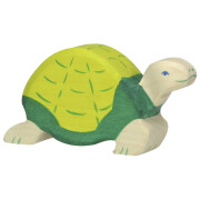 Holzfigur "Schildkröte mit angedeuteten...