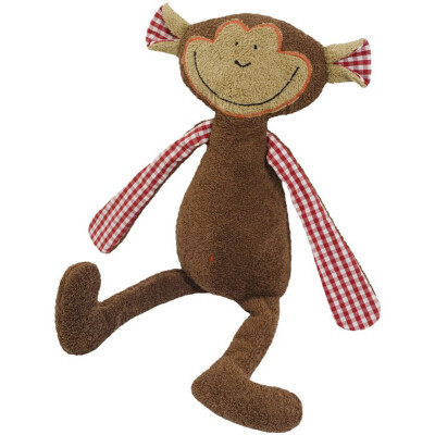 Kuscheltier°° Affe "Efie-Egon", braun, 100% Baumwolle (kbA), Füllung: Schurwolle