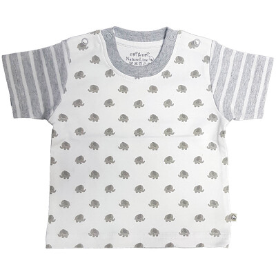 T-Shirt "Elefanten auf weiß", 100% Baumwolle (kbA) - T-Shirt  62