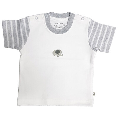 T-Shirt "1 Elefant auf weiß", 100% Baumwolle (kbA) - T-Shirt  80