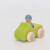 Auto-Cabrio "klein, grün mit 1 Regenbogenfreund (blau)", lasiert, heimisches Massivholz, ca.10,5cm, Altersempfehlung: 1+