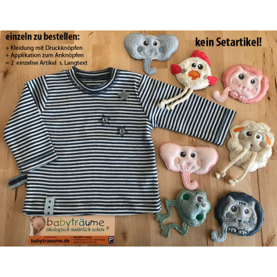 Shirt "navy-gestreift mit Stern - pimp das Shirt", 100% Baumwolle (kbA) - TierApplikation nicht inkl.