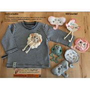 Shirt "navy-gestreift mit Stern - pimp das Shirt", 100% Baumwolle (kbA) - TierApplikation nicht inkl. 6-12 Monate