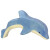 Holzfigur "Delfin, springend", Holztiger Holzfiguren, handbemalt