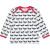 Shirt "Ameisen navyblau", "100%" Baumwolle (kbA), dunkelblaue loud+proud Ameisen auf naturfarbenem Grund, rot abgesetzt 122-128