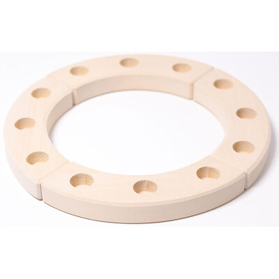 Festtagsring"weiß"= Grimms kleiner Geburtstagskranz, Durchmesser: ca. 22cm, 4-teilig, 12 Steckplätze