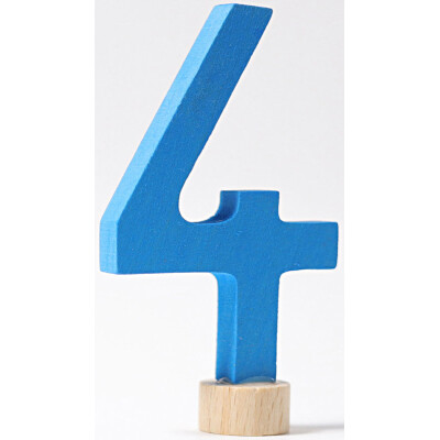 Geburtstagsstecker "4 - gerade Zahl" - wählen Sie zwischen 0.... und 9 - Lieferumfang: 1 Zahl (nicht alle!) 4