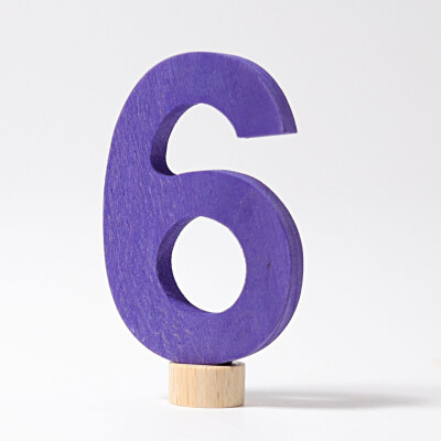 Geburtstagsstecker "6 - gerade Zahl" - wählen Sie zwischen 0.... und 9 - Lieferumfang: 1 Zahl (nicht alle!) 6
