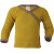 WickelShirt "safran/walnuss", 70% Wolle (kbT)/30% Seide, safrangelb/walnuss-braun 74/80