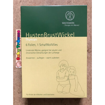 HustenBrustWickel, Wachs mit Thymianöl, 6x Wachsfolien, ab 4 Wochen