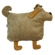 Kuschelkissen "Hund" bio-Hirsespelz, 100% Baumwolle (kbA), hellbraun, 30x46 cm²
