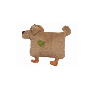 Kuschelkissen "Hund" bio-Hirsespelz, 100% Baumwolle (kbA), hellbraun, 30x46 cm²