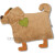Kuschelkissen "Hund" bio-Hirsespelz, 100% Baumwolle (kbA), hellbraun, 30x46 cm²