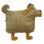 Kuschelkissen "Hund" bio-Hirsespelz, 100% Baumwolle (kbA), hellbraun, 30x46 cm²