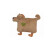 Kuschelkissen "Hund" bio-Hirsespelz, 100% Baumwolle (kbA), hellbraun, 30x46 cm²