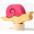 Geburtstagsstecker "Schnecke, rosa"