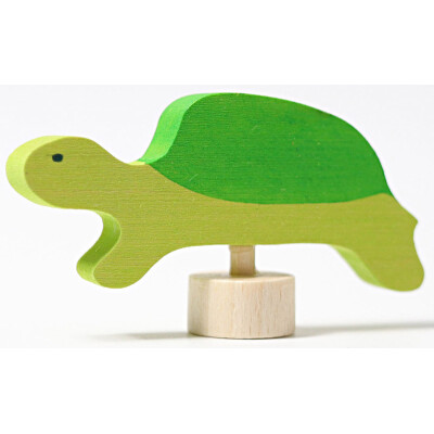 Geburtstagsstecker "Schildkröte",  Grimms, Holz, Steckfigur Schildkröte für Geburtstagskranz (ohne Kranz, ohne weitere Deko)