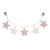 Wagenkette Sterne, Rose, 100% Baumwolle (kbA)