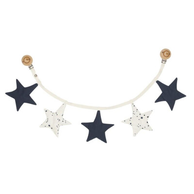 Wagenkette "Sterne müsli Midnight", 100% Baumwolle (kbA)