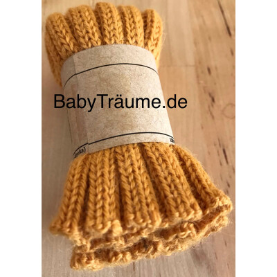 Stulpen "maisgelb 15cm oder 30cm" bzw. Pulswärmer aus 100% Wolle (Baby-Alpaca)- gaaaanz weich und kuschelig
