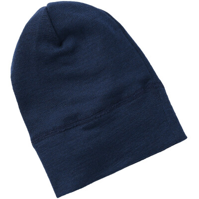 Baby-RundMütze "Engels marine", 70% Wolle (kbT)/30% Seide, Engels Beanie 74/80