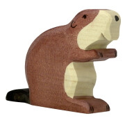 Holzfigur "Biber", handbemalt, Holztiger,...