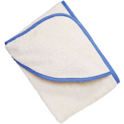 Kapuzenbadetuch, natur mit blauer Einfassung, Frottee,...