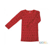Unterhemd-Shirt, "Lama chili red Langarm Wolle...