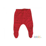 Strampelhose "Lama chili rotorange Langarm Wolle...