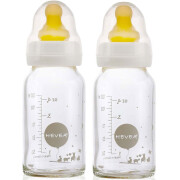 Babyflaschen-Set "2 Babyglasfaschen für Hevea...