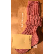 Babysocke "ökorose hoch gestrickt mit Rippe -...