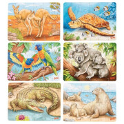 Minipuzzle australische (Zoo)Tiere (1 von 6 Puzzlen,...