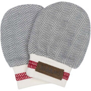 Kratzfäustlinge "grau - Fischgrät -...