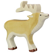Holzfigur "Hirsch - Waldtier", Holztiger,...