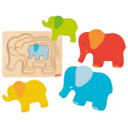 Schichtenpuzzle "Elefant - 5 Schichten...