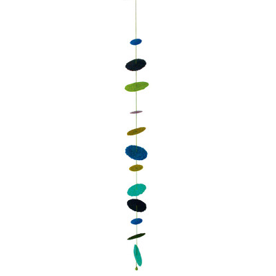 Girlande Cascade Papiermaché blau