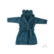 Kapuzenbademantel "blau + 2 Knöpfe",...